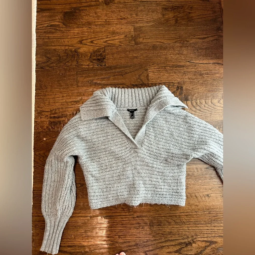 Forever 21 Cozy Grey Knit Sweater